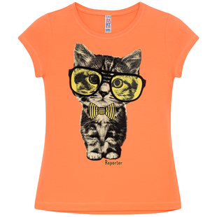 T-shirt for girls Reporter Young 141-40G-96-360 orange, 146