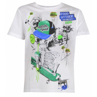 T-shirt for teenage boy Reporter Young 141-40B-29-200 white, 158