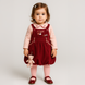Girls&rsquo; pinafore Wojcik Barwny Ogrod 1 burgundy velvet, 80