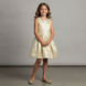 Cream-Golden Festive Dress for Girl Wojcik &ldquo;Blask&rdquo;, 128