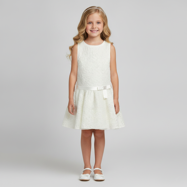 Wojcik Perlowe Impresje 2 Girls&rsquo; Cream Elegant Dress, 128