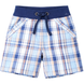 Boy's Shorts "Panda i Zebra" Wojcik Blue Checkered with Elastic Waistband, 80