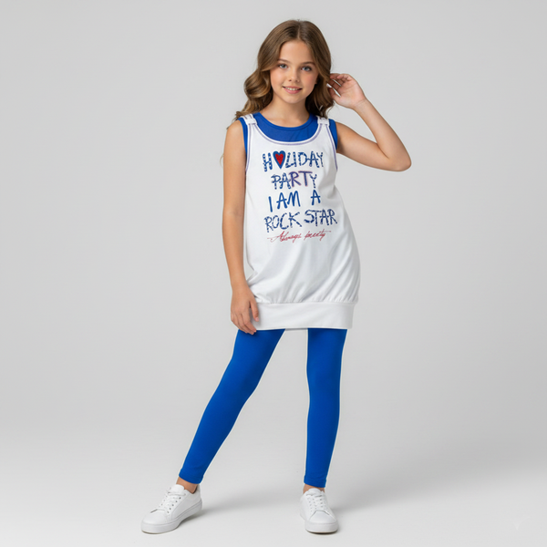 Tunic for girls Wojcik Wakacyjna Impreza white, 128
