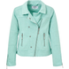 Girls&rsquo; denim jacket Wojcik "Dzikie Miasto" turquoise, 134