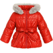 Winter jacket with pants for girls Wojcik "Male Krawiectwo" red with belt and faux fur, 80