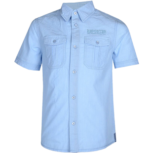 Blue Short-Sleeve Shirt for Teenage Boys Reporter Young 161-30B-19-431, 128