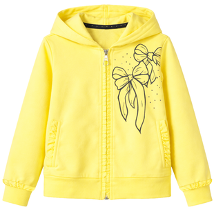 Girl's Hoodie "Kocham Wakacje" Wojcik Yellow, 104