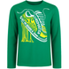 Teen boys&rsquo; long sleeve T-shirt Reporter Young green with sneakers print 141-42B-96-560, 158