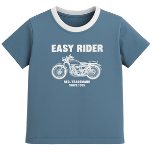 T-shirt for boys Bike blue, 128