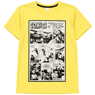 T-shirt for boy Wojcik Miasto Rzadzi yellow, 146