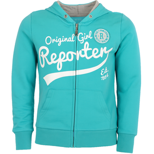 Girls&rsquo; Hoodie Reporter Young with Hood Turquoise 141-55G-99-558, 128