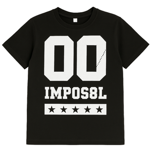 T-shirt for teenage boy Imposbl black, 176