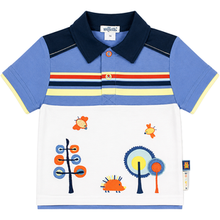 T-shirt for boys Wojcik Zabawa Na Lace polo white, 86