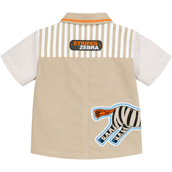 Shirt for boys Wojcik Moj Najleprzy Przyjaciel short sleeve beige, 74