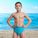 Swim trunks for boys Wojcik light blue, 122