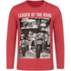 Teen boys&rsquo; long sleeve T-shirt Reporter Young red with biker print 133-42B-63-654, 146