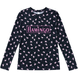 Girls&rsquo; long sleeve top with flamingo print G-0015 navy, 128