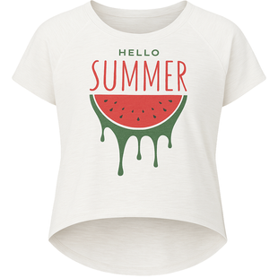 T-shirt for girls G-021 white watermelon 2, 158