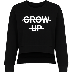 Girls&rsquo; black sweatshirt &ldquo;GROW UP&rdquo; G-027, 152