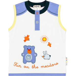Tank top for boy Wojcik Zabawa Na Lace white, 74