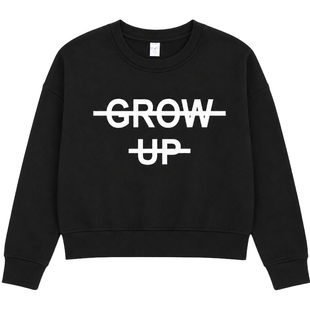 Світшот для дівчинки чорний "GROW UP" G-027 DINOS фото