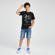 T-shirt for teenage boy Wild Wolf dark blue, 170