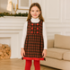 Warm Checkered Pinafore Dress for Girls Dinos 1017, 104