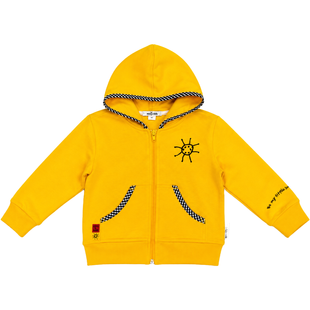 Hoodie for girls Wojcik Bac Moim Motylkiem 1 yellow, 80