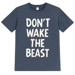 T-shirt for teenage boy Don't wake the beast blue, 152