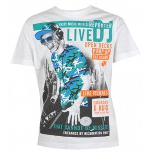 T-shirt for teenage boy Reporter Young 141-40B-40-200 white, 152