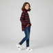 Girl's Turtleneck G-0010 "Knitted" Burgundy Melange Long Fit, 146