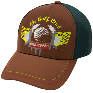 Baseball cap for boy Wojcik "Klub Golfa" brown, 140