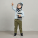 Boy's Hat and Scarf Set "Mis Tom" Wojcik Navy Blue with Blue Pom-pom, 98
