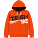 Boys Orange Zip-Up Hoodie Reporter Young 133-55B-10-358 with Graphic Print, 146