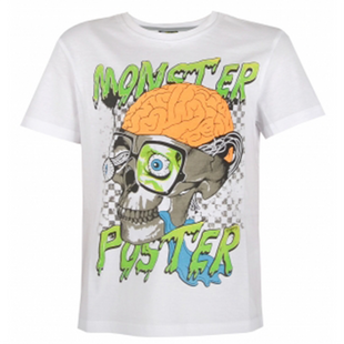 T-shirt for teenage boy Reporter Young 141-40B-26-200 white, 146