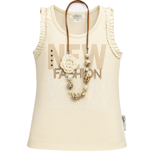 Tank top for girls Wojcik Nowa Ikona Stylu beige, 128
