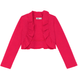 Girl's Raspberry Bolero Wojcik "Kwiecista Podroz" Shrug with Ruffles, 104