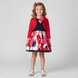 Girl's Raspberry Bolero Wojcik "Kwiecista Podroz" Shrug with Ruffles, 104
