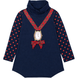 Girl's Navy Blue Tunics Wojcik "Krolewski Nastroj" with Polka Dot Sleeves, 104