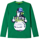 Teen Boy's Long Sleeve Shirt "Reporter Young" 133-42B-47-555 Green with Print, 158