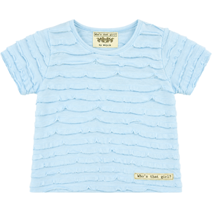 Girl's T-Shirt Wojcik "Dziewczyna" Light Blue Knit Cotton, 122