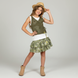 Girl's Green Skirt Wojcik "Czysty Liuks" with Floral Print and Belt, 128