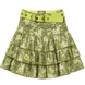 Girl's Green Skirt Wojcik "Czysty Liuks" with Floral Print and Belt, 128