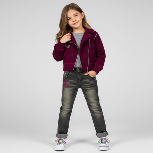 Girls&rsquo; Jeans Wojcik Stylowa Roza 2 Graphite, 98