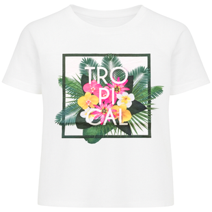 T-shirt for girls G-012 Tropic white, 146