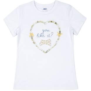 T-shirt for girls Wojcik Lubisz To white 1, 140