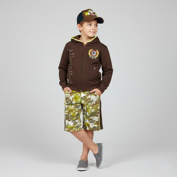 Boy's Hoodie Wojcik "Klub Golfa" Brown, 128