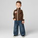 Boy's Brown Bomber Jacket "Skoczek" Wojcik Zipped with Patch, 92