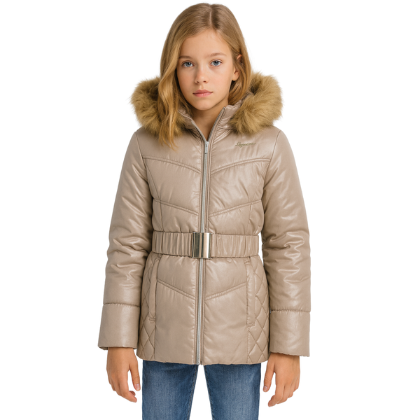 Jacket for a girl Reporter Young 143-82G-05-715 winter beige, 146