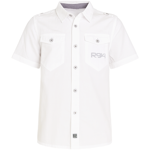 White Short-Sleeve Shirt for Teenage Boys Reporter Young 141-30B-12-200, 176